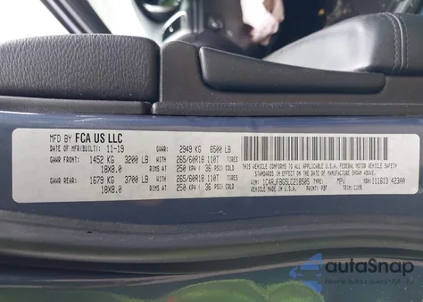 2020 Jeep Grand Cherokee Limited 4X4 from USA, damaged, VIN 1C4RJFBG5LC218505